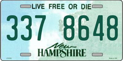 NH license plate 3378648