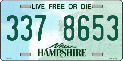 NH license plate 3378653