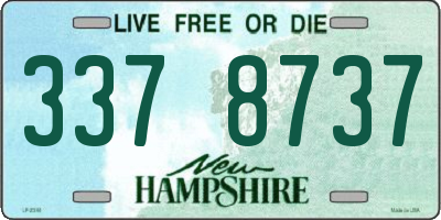 NH license plate 3378737