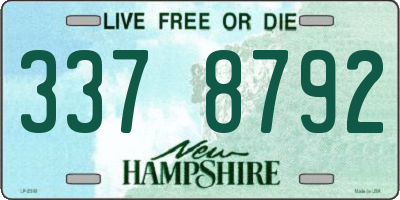 NH license plate 3378792
