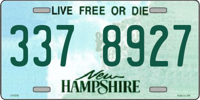 NH license plate 3378927