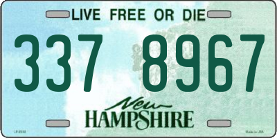 NH license plate 3378967