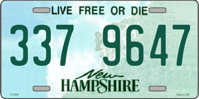 NH license plate 3379647