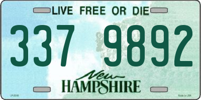 NH license plate 3379892