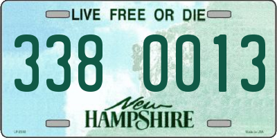 NH license plate 3380013