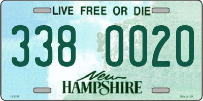 NH license plate 3380020