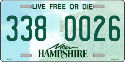 NH license plate 3380026