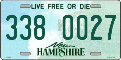 NH license plate 3380027