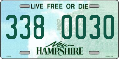 NH license plate 3380030