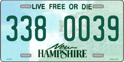 NH license plate 3380039