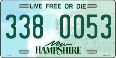 NH license plate 3380053