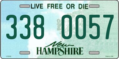 NH license plate 3380057