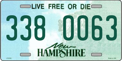 NH license plate 3380063