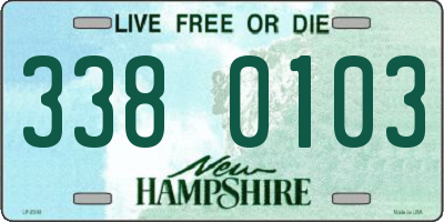 NH license plate 3380103