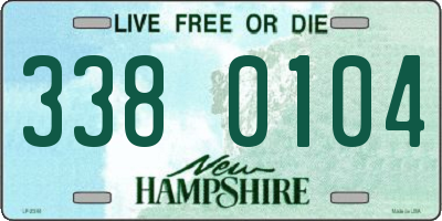 NH license plate 3380104