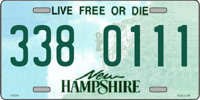 NH license plate 3380111
