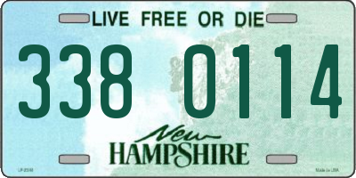 NH license plate 3380114