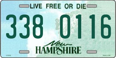 NH license plate 3380116