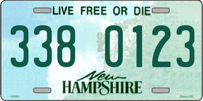 NH license plate 3380123