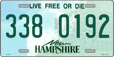 NH license plate 3380192