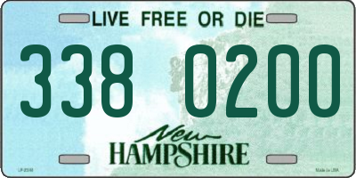 NH license plate 3380200