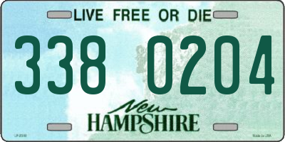 NH license plate 3380204