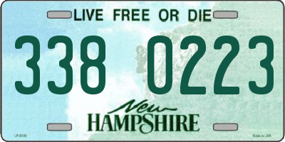 NH license plate 3380223