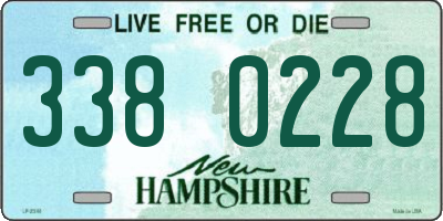 NH license plate 3380228