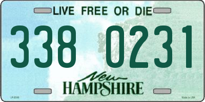 NH license plate 3380231