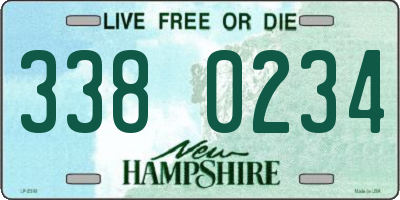 NH license plate 3380234