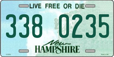 NH license plate 3380235