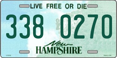 NH license plate 3380270