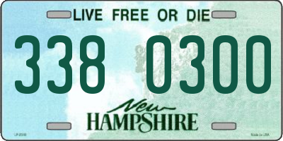 NH license plate 3380300
