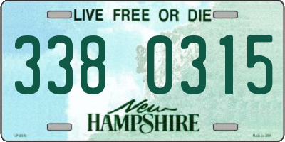 NH license plate 3380315