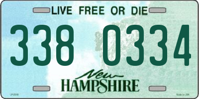 NH license plate 3380334