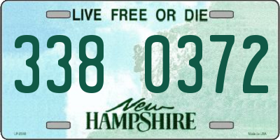NH license plate 3380372