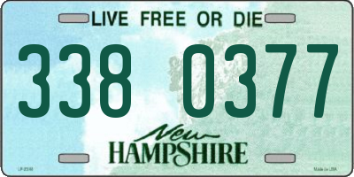 NH license plate 3380377