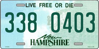 NH license plate 3380403