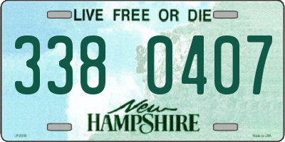 NH license plate 3380407