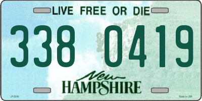 NH license plate 3380419
