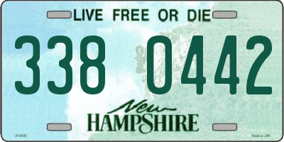 NH license plate 3380442