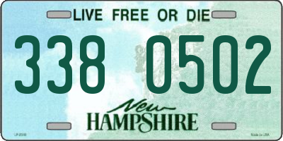 NH license plate 3380502