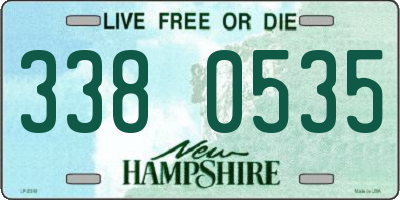NH license plate 3380535