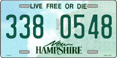 NH license plate 3380548