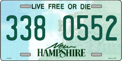 NH license plate 3380552