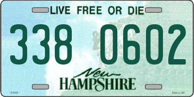 NH license plate 3380602