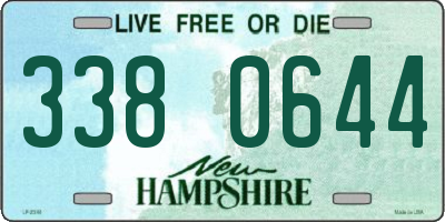 NH license plate 3380644