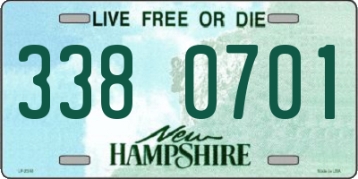 NH license plate 3380701