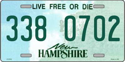 NH license plate 3380702