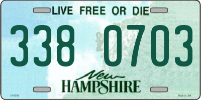 NH license plate 3380703